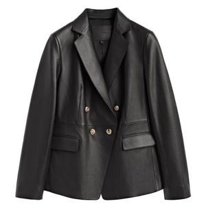 Massimo Dutti Nappa leather blazer. Brand New!!!